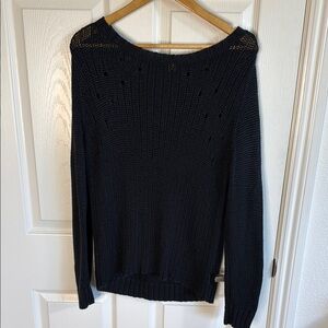 Lole Black Off-the-Shoulder Sweater with Relaxed Fit